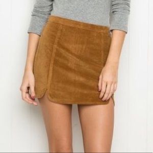 Brandy Melville Raquel Brown Suede Skirt
